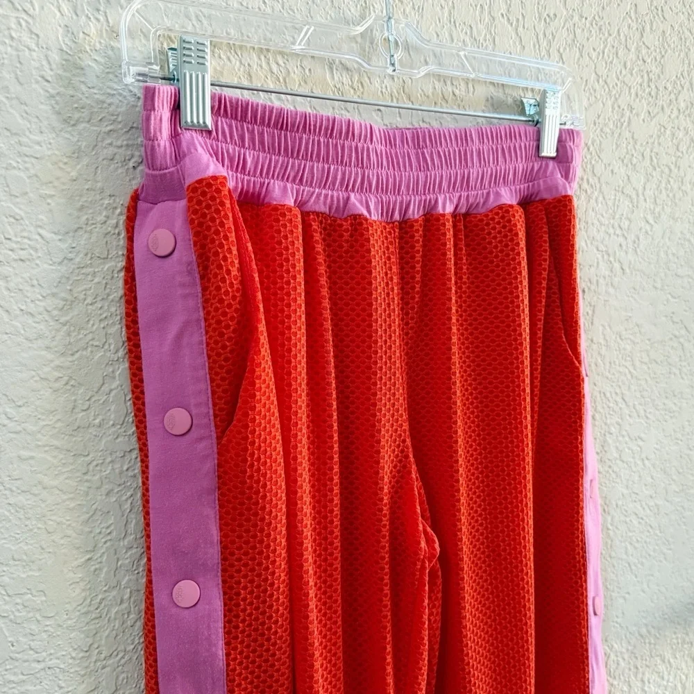 Free People Movement TrackSuit Nothing But Net Activewear Loungewear Pink Orange - Picture 9 of 13